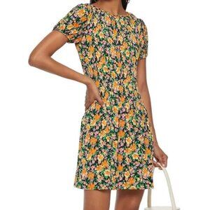 Maje Rockinie Pleated Floral Dress Size Medium